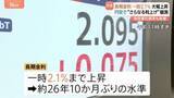 「長期金利が大幅上昇 一時2.1％に 約26年10か月ぶりの水準　日銀利上げ後も円安止まらず…経済政策への懸念も要因」の画像1