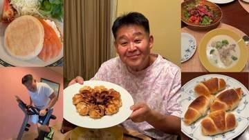 【 花田虎上 】　台風で予定変更の一日　自宅運動で汗流し　娘手作り『焼きたてパン』に大満足「最高でした！」