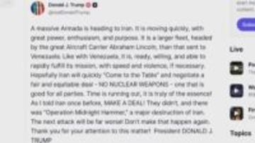 トランプ大統領　イランに大規模攻撃警告　核問題で交渉に応じるよう圧力