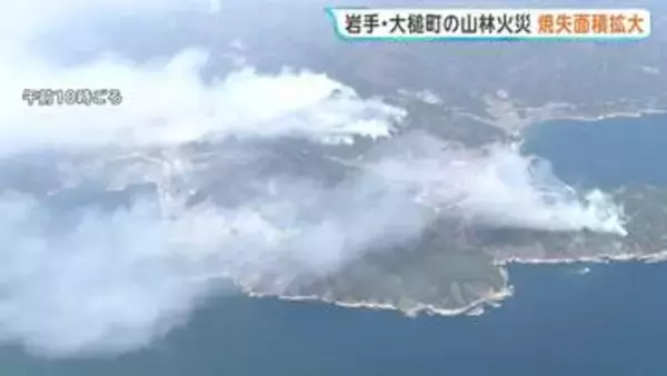 山林火災 建物被害増え8棟に…延焼拡大で新たな避難所も開設 岩手・大槌町の山火事3日目も鎮圧に至らず