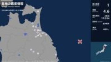 青森県、岩手県で最大震度1の地震　青森県・八戸市、十和田市、野辺地町、七戸町、六戸町、東北町、おいらせ町