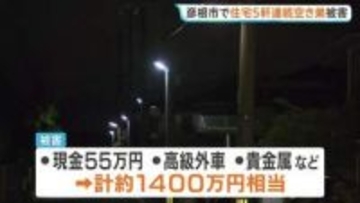 高級外車や貴金属など1400万円相当が盗まれる　滋賀・彦根市の住宅5軒に空き巣　同一犯の可能性も