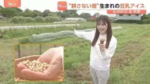 畑なのに“耕さない”？ 地球に優しい「不耕起栽培」実践の農園を取材　二酸化炭素を土の中に留める効果　収穫された大豆でアイス製造も【SUNトピ】