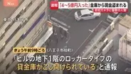 「金庫には4億から5億円が…」東京・八王子で貸金庫壊され現金4億円以上窃盗か　防犯カメラに複数の人物が出入りする様子　警視庁