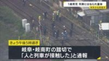 「人と列車が接触した」1歳男児　踏切で回送列車にはねられ意識不明の重体　名鉄名古屋本線　1人で踏切に立ち入ったか　岐阜・岐南町