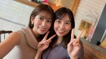 【 中川安奈 】　妹との“仲睦まじい”ランチ2ショット公開　「姉妹の姉は面長率が高い」説に「中川家はまさにそれ！」と共感