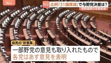 自民党提示の比例31議席削減「折衷案」で決着は？ 焦点は国民民主党の対応 27日に各党が意見表明へ