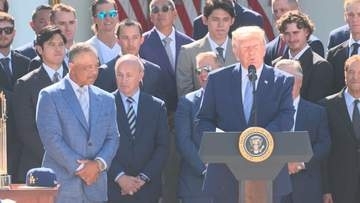 【速報】大谷選手らがホワイトハウスを訪問　トランプ大統領「最高の先発投手陣」