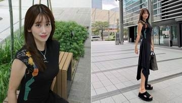 初秋コーデ【 中川安奈 】「新しいワンピースをおろしました」デニムジャケットも合わせ「サンダルは寒くなるまで履き続けるスタイル」
