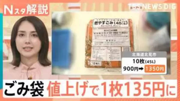 ごみ袋値上げで1枚135円に「何のために働いているのか」有料化でごみ削減日本一の市も…「生ごみ処理機」に補助金制度も【Nスタ解説】