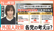 外国人労働者は過去最多に　永住権の厳格化や不動産取得どうなる？衆議院選挙「外国人政策」各党の公約を比較【Nスタ解説】【選挙の日、そのまえに。】