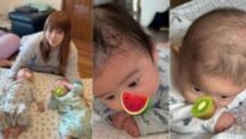 【 中川翔子 】双子「タミータイムも頑張ってます」「首すわりました多分」日々めざましく成長