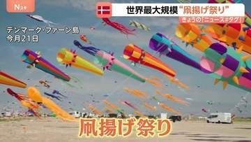 ブタだって空を舞う！2万5000の独創的な凧が空を埋め尽くす　世界最大規模 デンマークの“凧揚げ祭り”