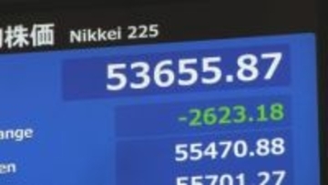 日経平均株価 一時2600円超の下落 イラン情勢混乱長期化の懸念