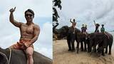 「【 魔裟斗 】　タイ家族旅行で披露した肉体美に「リアルターザン」と大反響　象と触れ合う家族5人勢ぞろいショットも」の画像1
