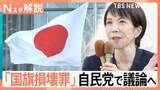 「なぜ今？「国旗損壊罪」自民党で議論開始　高市総理の悲願、外国国旗との「法的な矛盾」解消へ【Nスタ解説】」の画像1