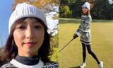 「【 望月理恵 】　一目惚れしたゴルフウェアで秋ゴルフを満喫　「焦ると余計ダメなんですよねー」「メンタル弱いよね」と反省」の画像1