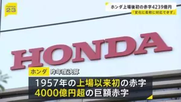 ホンダが上場以来、初の赤字　三部社長 「大きな変化に柔軟に対応できなったのが反省」