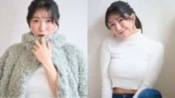 【 穂川果音 】肩出し封印で「寒さえぐいです！」「アウターや重ね着で寒さ対策」でもお腹チラリ