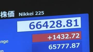 【速報】日経平均 一時1400円超の上昇　取引時間中の最高値更新　AI・半導体関連銘柄を中心に買い注文広がる