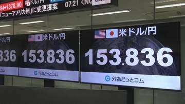 【速報】円高進む　1ドル＝153円台　約半年ぶり