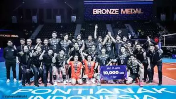 STINGS愛知が韓国・現代キャピタルにストレート勝ちで銅メダル獲得　ベストリベロに高橋和幸【アジアチャンピオンズリーグ】