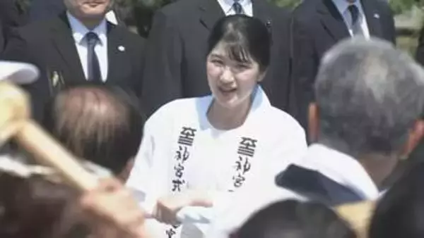 愛子さま 法被姿で伊勢神宮の“お木曳”参加 「エンヤ」掛け声とともに笑顔で　19年前には皇太子時代の天皇陛下も