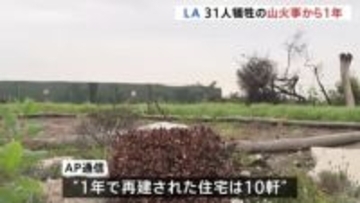 米ロサンゼルス山火事から1年　再建住宅は10軒　移民摘発による労働者不足、関税による資材値上がりから復興を心配する声も