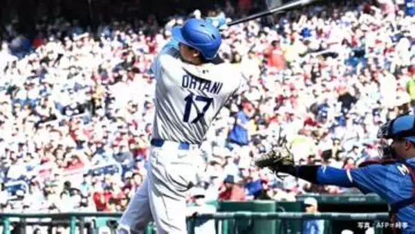 「大谷翔平 決勝の犠牲フライ！第2号ソロHR含む3試合連続マルチヒット　ド軍が最大5点差をひっくり返す大逆転劇」の画像