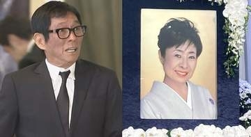【 中村玉緒さん 告別式 】通夜に続き 明石家さんまさん参列　弔辞は松平健さん