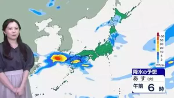 【梅雨前線が北上】九州は雨の一日に…東北北部を中心に午後は天気急変に注意　西日本や東日本は晴れ間が出て蒸し暑く