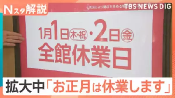 拡大中「お正月は休業します」百貨店やスーパー、飲食業界でも【Nスタ解説】