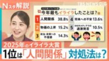【イライラ大賞】1位は「人間関係のストレス」 誰かの怒りにモヤモヤも… 日々を穏やかに過ごす対処法【Nスタ解説】