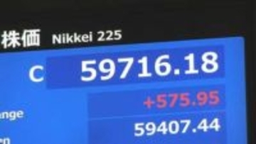 日経平均株価 575円高の5万9716円で取引終了　終値としての最高値更新　イスラエル・レバノンの停戦延長合意で警戒感和らぐ