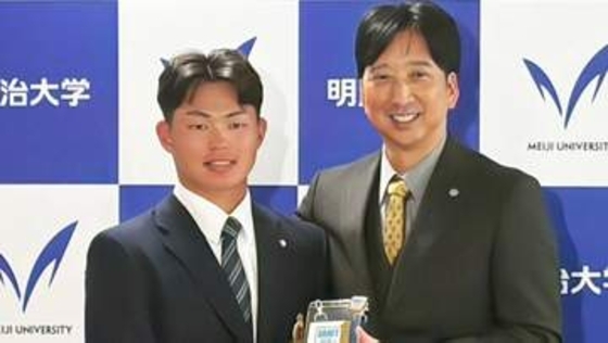 阪神ドラ1・明大の榊原七斗「本当の勝負が始まる」 走攻守3拍子そろう即戦力外野手、憧れは近本光司　藤川球児監督は「通ずるものを持ち合わせている」