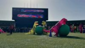 ティラノサウルスレース開催 約180頭が集まる　栃木･宇都宮市