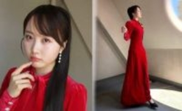 【 本田望結 】 「真っ赤なドレス」　オフショットにファン反響　「可愛くて大人な雰囲気」「素敵ですね」