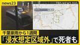 「「人が水の中にいるのが見えて…」 ハザードマップの「浸水想定区域外」で起きた冠水被害で1人が亡くなった現場を取材　千葉豪雨から1週間【news23】」の画像1
