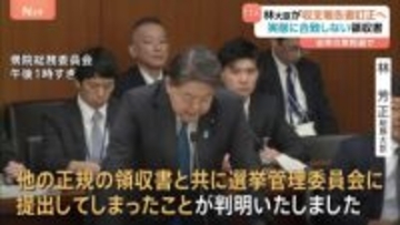 「実態に合致しない領収書が11人分提出」林総務大臣が収支報告書訂正へ　去年の衆議院選挙で支出した「労務費」について