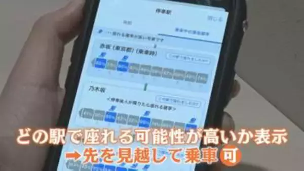 日本初“電車で座れる確率”がわかるサービス開始！毎日の通勤の手助けに　椅子取りゲームにはもうならない！？