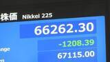 「【速報】日経平均株価 一時1600円超の下落　一方でTOPIXはプラス圏の場面も」の画像1
