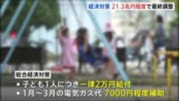 政府の新経済対策“21.3兆円”程度で最終調整　「子ども1人2万円給付」「電気ガス7000円程度補助」「コメ券」など打ち出す方向