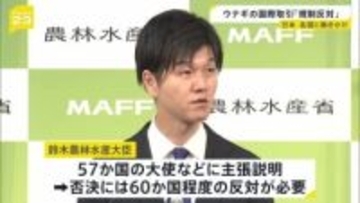 ウナギ取引規制「反対」働きかけ　鈴木大臣が57か国の大使などに説明　来週からワシントン条約の締約国会議