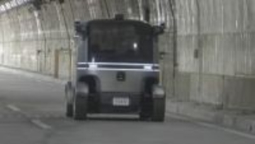 自動物流道路の実証実験公開　トンネル内を400メートル走行　国が東京・大阪間想定し2030年代の実用化目指す
