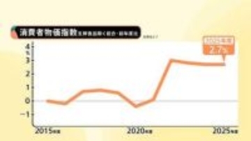 食料品の価格高騰いつまで？コメ類は48.9％上昇・コーヒー豆47.0％・たまねぎ24.1% ・鶏卵12.9％上昇　2025年度平均の消費者物価指数2.7%のプラス