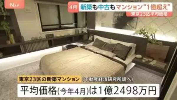 新築も中古も“億ション”同水準まで値上がり　東京23区のマンション平均価格 「高すぎて買えない家」が増加