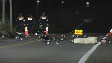 オートバイと複数の車が絡む事故　オートバイを運転していた男性が死亡　現場から車が逃走か　死亡ひき逃げ事件とみて捜査　茨城・常総市