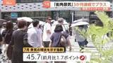 「「男性用日傘やエアコン販売が伸びた」7月の街角景気3か月連続のプラス　景気の現状を示す指数45.7」の画像1