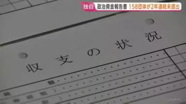 【独自】政治資金収支報告書 158団体が2年連続で提出を怠る 未提出の議員「お金の出入りがないということに甘んじていた」
