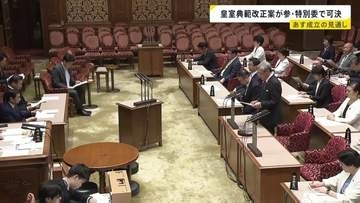 皇室典範改正案が参院特別委で可決 立憲・共産などは反対　17日の参院本会議で可決・成立する見通し